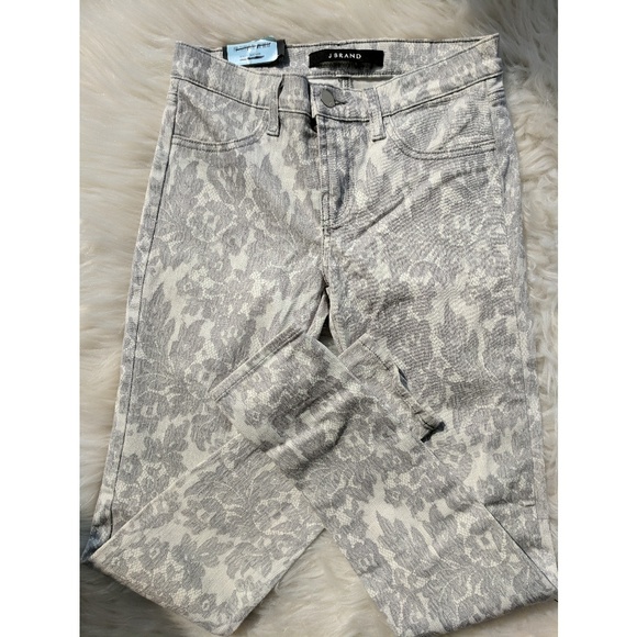J Brand Floral Print Super Skinny Mid-Rise - Picture 4 of 8